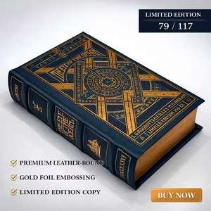Роскошная Золотая Книга в твердом переплете для коллекции, Обложка из искусственной кожи с тиснением, печать книг в твердом переплете с позолоченными краями - Product Image 1
