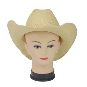 Straw Cowboy Western Hats For Women Cowgirl Sun Beach Summer Outback Shapeable Wide Brim Straw Cowboy Hat Men