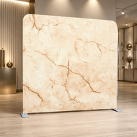 Support d'affichage en aluminium avec toile tendue imprimée sur mesure sur le thème des vacances pour exposition de marque et décoration d'espace intérieur
