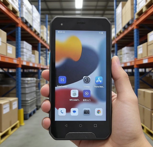 Handheld PDA 5" Touch Screen Industrial Intelligent Android 13 Barcode Scanner Data Collect Terminal Logistics Warehousing Stock