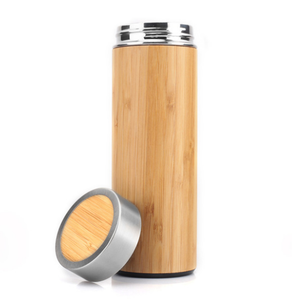 Logo Personnalisé Meilleurs Produits de Vente Anti-Fuites En Acier Inoxydable Thermos Vide Bambou Couleur Camping Tasse De <span class=keywords><strong>Burea</strong></span> - Product Image 1