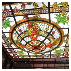 Plafond fait à la main lucarne artistique décoratif <span class=keywords><strong>prix</strong></span> rentable trempé vitrail Cloche dôme pour <span class=keywords><strong>maison</strong></span> - Product Image 4