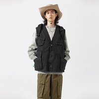 Gilet de chasse d'extérieur respirant, coupe-vent, multi-poches, teint en pièce, lourd, printemps