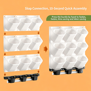 <strong>Large</strong> Wall Mount Planter Boxes Outdoor Vertical Green Wall Multi-layer <strong>Planting</strong> <strong>Troughs</strong> for Boundary Fencing - Product Image 6