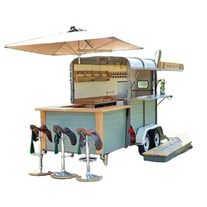 Carrello Mobile all'aperto del rimorchio del caffè del gelato galvanizzato del chiosco del forno veloce della via del furgone dell'alimento di Kebab da vendere