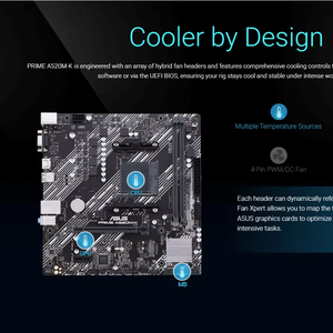 เมนบอร์ด A520M-K <span class=keywords><strong>ASUS</strong></span> PRIME ใหม่ AM4ช่องเสียบ AMD Micro-ATX DDR4 Ryzen 5000/3000พร้อมใช้งาน Realtek RTL8111H 1GB - Product Image 3