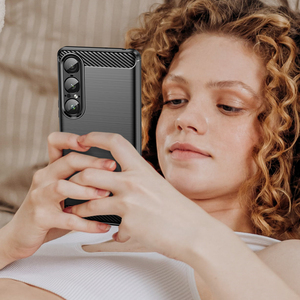 Fibra de carbono de calidad HQ para <span class=keywords><strong>Sony</strong></span> <span class=keywords><strong>Xperia</strong></span> 1 VII <span class=keywords><strong>10</strong></span> VI 1 VI 5V <span class=keywords><strong>10</strong></span> V Funda protectora de silicona TPU original a prueba de golpes - Product Image 6