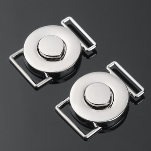 Boucles à dégagement latéral rondes en métal argenté, durables, pour ceintures et accessoires de sangle - Product Image 1