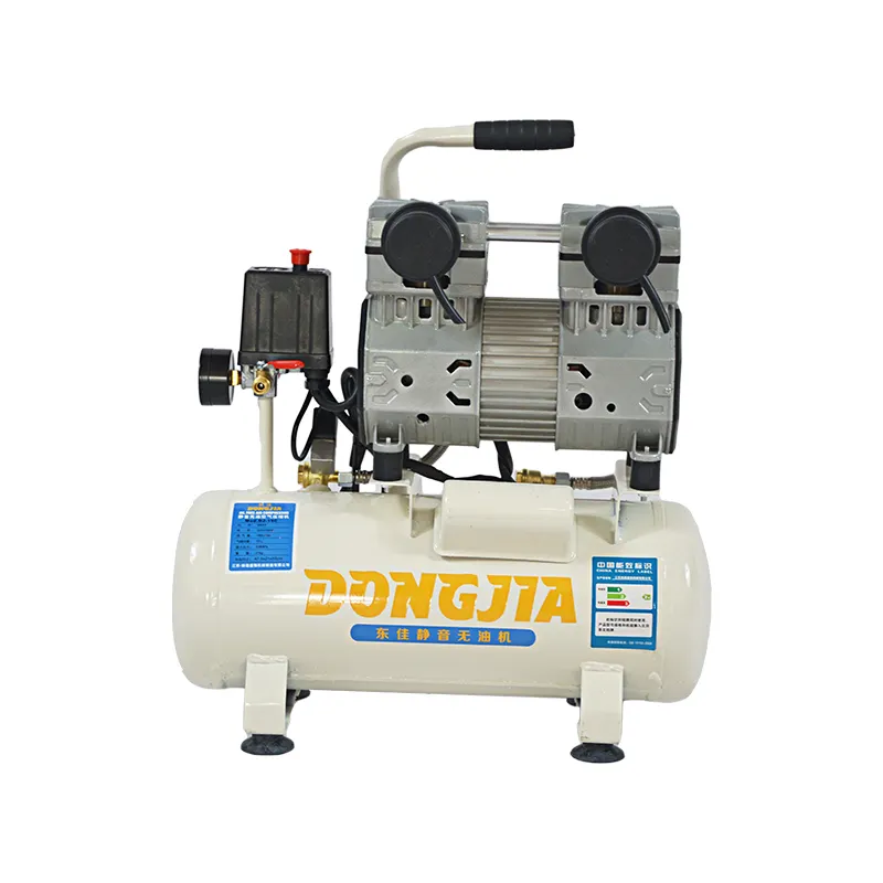 Compressore portatile a basso rumore 12L 220V pistone Oil Free compressore d'aria