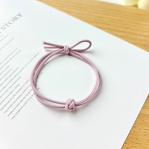 Élastique à cheveux simple en nylon avec nœud, pour femmes, usage quotidien, style minimaliste coloré - Product Image 3