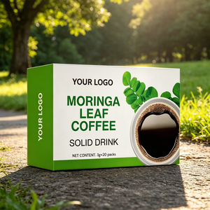 Café Negro Instantáneo con Hojas de Moringa Naturales, Sabor Chocolate, Suplemento Herbal <span class=keywords><strong>para</strong></span> <span class=keywords><strong>el</strong></span> Bienestar Corporal, Personalizable OEM - Product Image 4