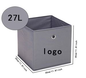 Boîte de rangement carrée robuste en tissu, panier, étagère, tiroir, design pliable, capacité 20-35L, léger pour - Product Image 2