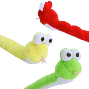 Nueva Llegada 38cm Año Nuevo Serpiente Con Ojos Grandes Juguete Peluches Suave Lindo Animal de Peluche Mano Slap Pulsera Clip Anillo - Product Image 5