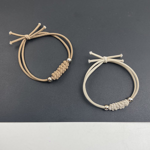Coletero de Alta Elasticidad con Diseño de Nudo de Color Sólido, Accesorio para el Cabello Casual para Mujer, Hecho a Mano en Yiwu, Verano 2024 - Product Image 3