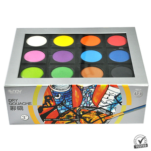 Sunny factory-Juego de 12 pinturas de acuarela para artistas, estudiantes y aficionados, pigmento soluble no tóxico directo de fábrica - Product Image 3