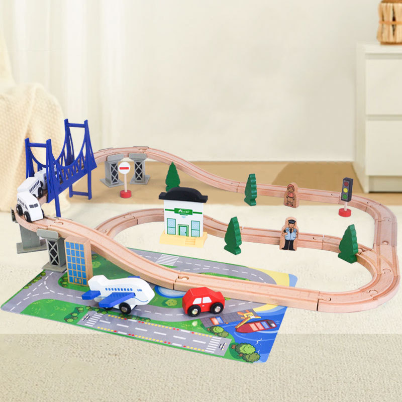 Ensemble de pistes de ville 7505 + train blanc