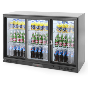 Réfrigérateur de bar commercial noir à <span class=keywords><strong>3</strong></span> <span class=keywords><strong>portes</strong></span>, refroidisseur de bière - Product Image 1