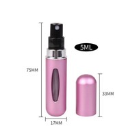 Flacons vaporisateurs de parfum portables rechargeables vides 5ml 8ml 10ml – Bouteilles en aluminium métallique à mécanisme rotatif