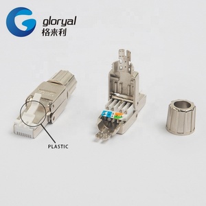 Chất Lượng Cao <span class=keywords><strong>Rj45</strong></span> Stp Cat.6a Hoặc Cat.6 Kết Nối Toolless Cat6a <span class=keywords><strong>Modular</strong></span> Kết Nối Cắm Kim Loại Lá Chắn Cắm - Product Image 1