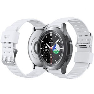 Huanlong สายนาฬิกาข้อมือซิลิโคนสำหรับ Samsung Galaxy Watch 4 44mm 40mm 4สายรัดข้อมืออัจฉริยะ46mm 42mm - Product Image 4