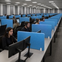 Panneau acoustique autoportant CHIHENG NRC 0.95 haute densité, en promotion, pour poste de travail de bureau
