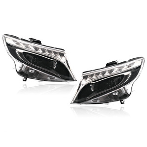 Conjunto de Faros Delanteros para <span class=keywords><strong>Mercedes</strong></span> <span class=keywords><strong>Vito</strong></span> W447 2016-2025, V260, Configuración <span class=keywords><strong>Alta</strong></span>, Lente de Proyector LED, Actualización DRL - Product Image 5