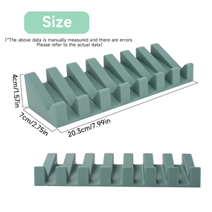 Jabonera de <span class=keywords><strong>silicona</strong></span> con soporte de barra de jabón de drenaje Estuche de jabón impermeable <span class=keywords><strong>para</strong></span> Baño - Product Image 2