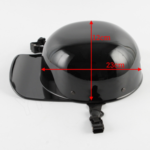 Casco Abierto Vintage YHMOTO para Motocicleta Cruiser, Chopper, Ciclomotor, Scooter, Homologado por DOT, Color Negro - Product Image 6