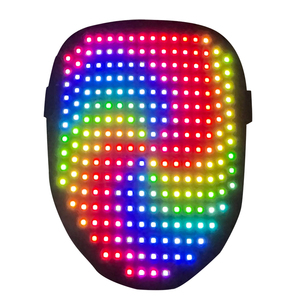 2023 DIY LED máscara fiesta RGB pantalla estática dinámica máscara LED recargable para Halloween Navidad - Product Image 4
