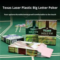 Wanquan Üreticisinin Bt Texas Lazer Oyun Kartları Su Geçirmez PVC Plastik Çift Taraflı Buzlu Dört Renkli 63x88mm 56 Kart