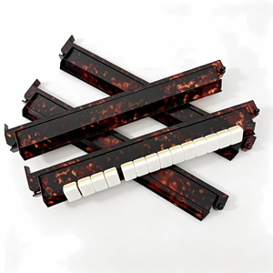 HIMORE Grosir Spark ABS 2-in-1 4 Buah Rak Mahjong Bentuk Kura-kura Penekan Satu Set Lengkap Bingkai Penyangga Majong - Product Image 2