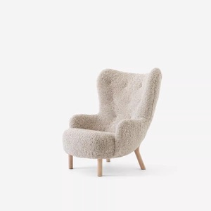 Poltrona Moderna in Tessuto di Lana d'Agnello VB3, Sedia d'Accento per Hotel <span class=keywords><strong>e</strong></span> Soggiorni, Poltrona Relax Little <span class=keywords><strong>Petra</strong></span> - Product Image 3