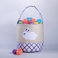 Nouveau design 2026 Panier et sac seau Lapin de Pâques pour la chasse aux œufs et les fêtes