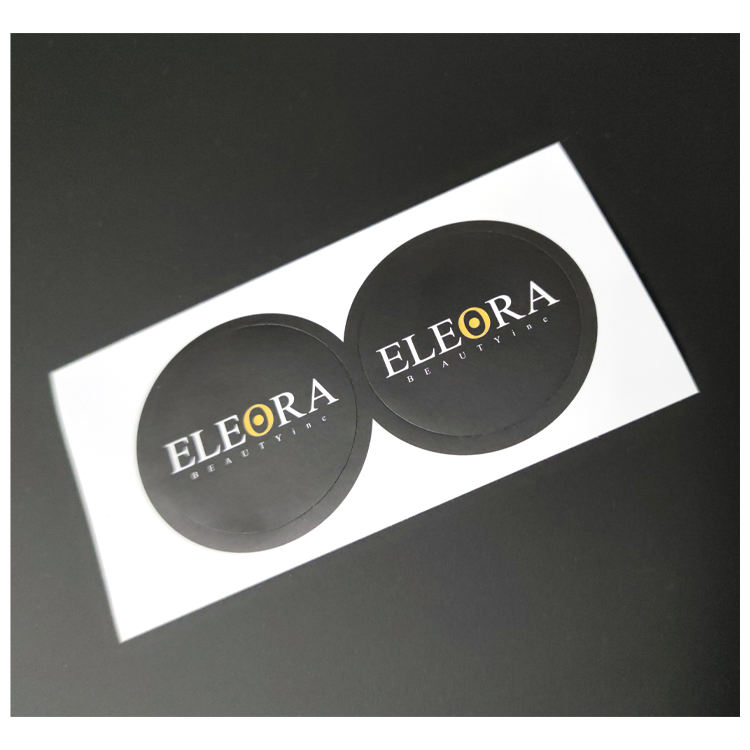 Etiqueta engomada redonda