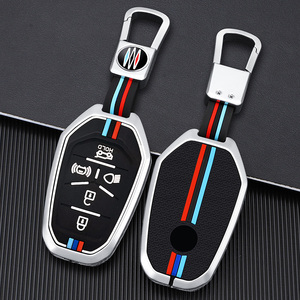 Vỏ chìa khóa xe bằng kim loại cứng 5 nút vỏ chìa khóa xe Silicon hợp kim kẽm thích hợp cho phụ kiện nội thất xe hơi <span class=keywords><strong>Ssangyong</strong></span> - Product Image 1