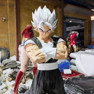 Estatua de Resina de Alta Calidad de <span class=keywords><strong>Dragon</strong></span> <span class=keywords><strong>Ball</strong></span> Z Gogeta Ultra Instinct, Escultura de Goku Pintada a Mano, Figura Coleccionable de Anime Grande - Product Image 5
