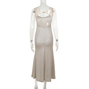 Women's Shimmering Elegant Sexy Fitted <b>Spaghetti</b> <b>Strap</b> Dresses Fashion - Product Image 5