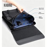 Tas Laptop Ransel Kulit PU Mewah Kasual Fashion, Logo Custom, Tahan Air, Ransel Umum untuk Perjalanan