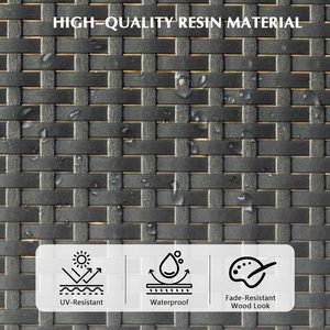 Ensemble de 2 chaises longues de piscine, avec dossier réglable en 6 positions, chaise longue en résine imperméable pour terrasse au bord de la piscine - Product Image 4