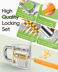 Bộ thực hành chọn khóa 30 mảnh với công cụ tài liệu hướng dẫn trong suốt cho Nguồn cung cấp thợ khóa - Product Image 6