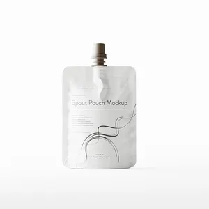 Custom Logo Printing Shampoo Cosméticos Gel Amostra Sachet Squeeze Embalagem Plástica Bolsas com Bicos