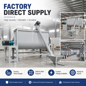 Mezclador Industrial Horizontal de Cinta con Transportador de Tornillo para Mezclar Polvo Seco, Mortero, Masilla, Grano y Alimentos - Product Image 5