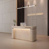 YS-0746 Bureau de réception moderne, minimaliste, élégant et fonctionnel, vente directe d'usine, MDF pliable, salon, bureau, centre commercial, hôpital