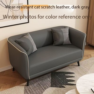 <span class=keywords><strong>Sofá</strong></span> Pequeño Estilo Crema, <span class=keywords><strong>Sofá</strong></span> Simple de <span class=keywords><strong>2</strong></span> y <span class=keywords><strong>3</strong></span> Plazas para Sala de Estar, Dormitorio, Hotel, Tienda de Ropa, Salón de Belleza y Salón de Recreo - Product Image 4