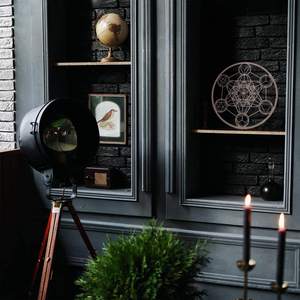 Sólidos platónicos Geometría Sagrada moderna <span class=keywords><strong>Cubo</strong></span> de tatron arte de pared de madera colgante deco energía positiva simboliza la armonía del equilibrio - Product Image 6