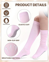 Chaussettes de compression personnalisées pour femmes, 20-30 mmHg, pour varices, sportives, en nylon et cuivre, avec grip hiver, pour le genou