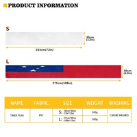 Chemin de table personnalisé en polyester avec drapeau de Samoa, protection de table pour hôtels, salles de banquet et aménagement de scènes de fête