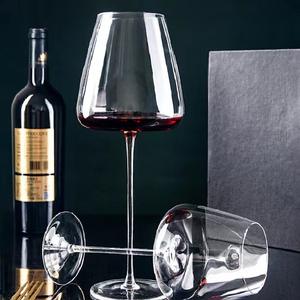 Luxo longa caule transparente personalizado estilo moderno sem chumbo cristal exclusivo vinho tinto vidro copos de vinho conjunto de 6 - Product Image 5