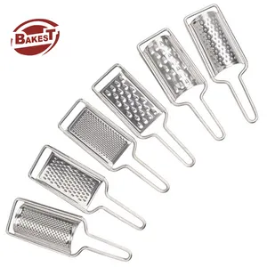 Bakest 6 סגנונות פומפייה עם ידית נירוסטה הדר Zester & גבינת גזר בצל ירקות פירות פומפייה מטבח קולפן