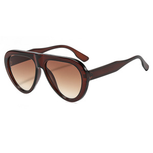 Gafas de sol tipo ojo de gato para mujer, lentes degradadas con montura completa, UV400, estilo informal a la moda - Product Image 2